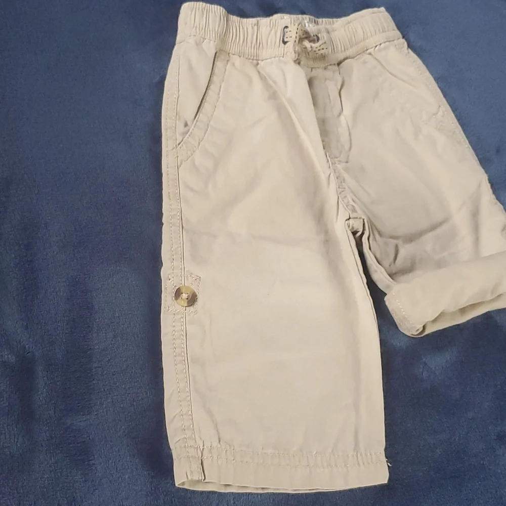 The Children's Place 2 in 1 Convertible Pants/Shorts Khaki Size 9-12 Months